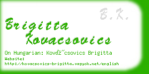 brigitta kovacsovics business card